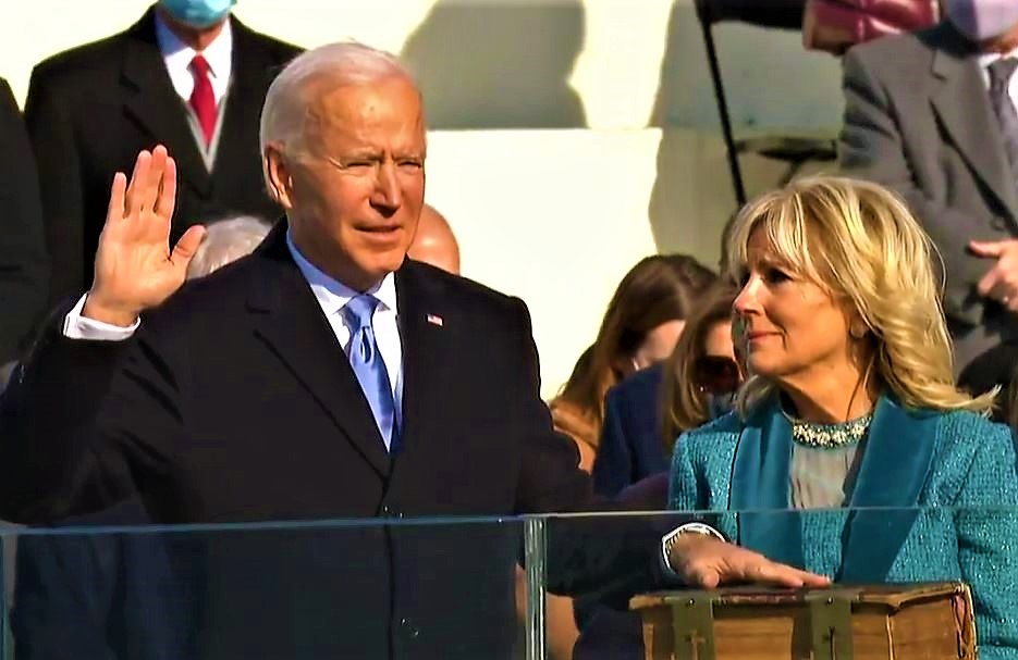 Biden swearing in ceremony Blank Meme Template