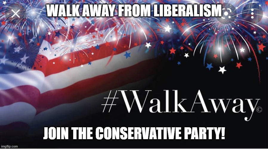 We are building a movement on Imgflip to bring liberals out of darkness! | WALK AWAY FROM LIBERALISM; JOIN THE CONSERVATIVE PARTY! | image tagged in let go brandon,walk,away,lgb,liberals,conservative party | made w/ Imgflip meme maker