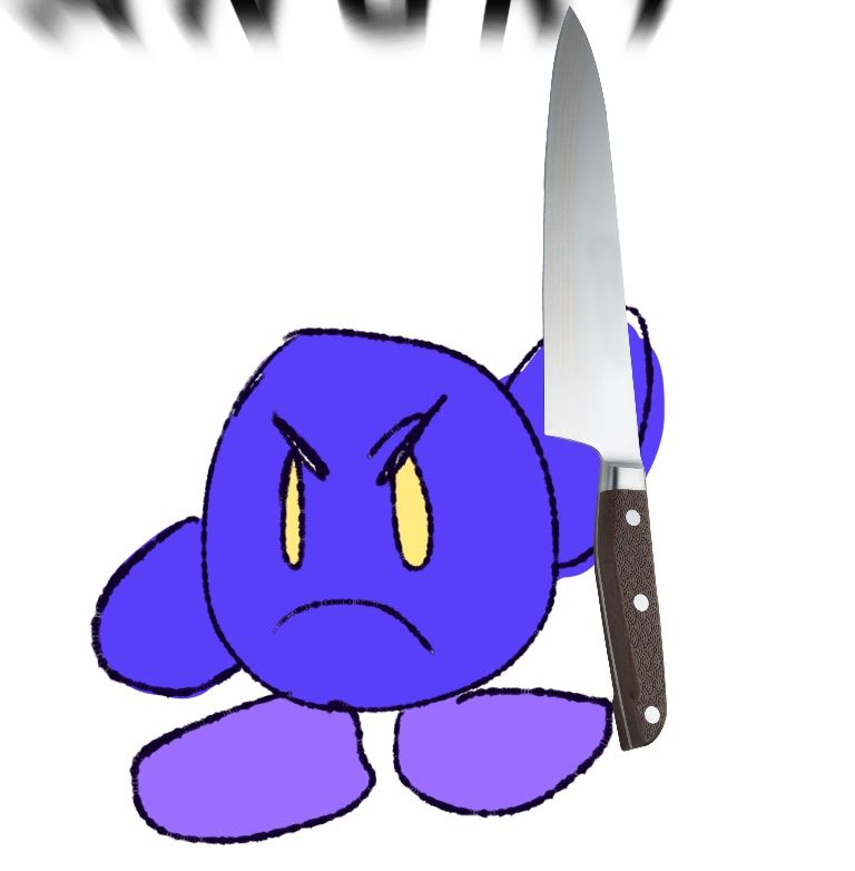 Meta Knight with a knife Blank Meme Template