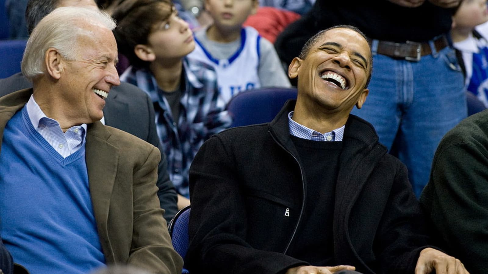 Biden and Obama laughing Blank Meme Template