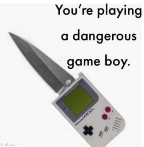 image tagged in you're playing a dangerous game boy | made w/ Imgflip meme maker