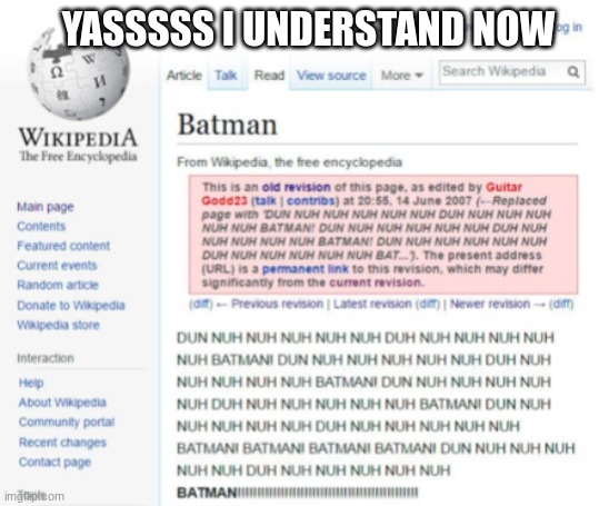 This makes me understand everything |  YASSSSS I UNDERSTAND NOW | image tagged in batman | made w/ Imgflip meme maker