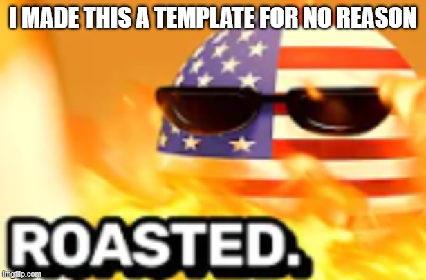 ROASTED. | I MADE THIS A TEMPLATE FOR NO REASON | image tagged in roasted | made w/ Imgflip meme maker