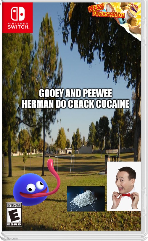 why did this take so long | GOOEY AND PEEWEE HERMAN DO CRACK COCAINE | image tagged in kirby,peewee herman,cocaine,donkey kong | made w/ Imgflip meme maker