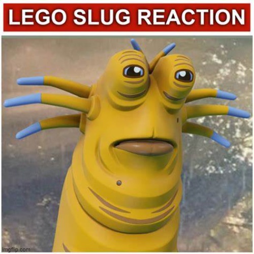 LEGO Slug Reaction | image tagged in lego slug reaction | made w/ Imgflip meme maker