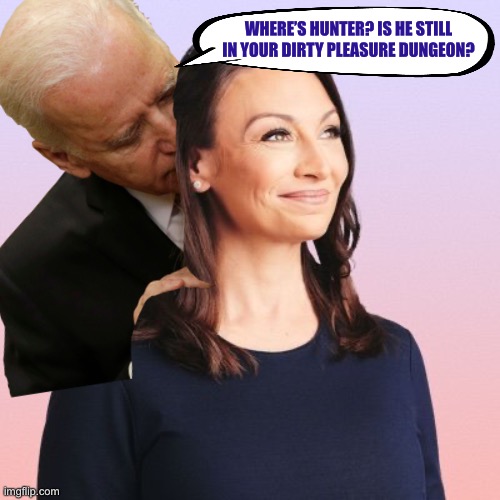 Maybe Nikki Fried knows where Hunter Biden is | WHERE’S HUNTER? IS HE STILL IN YOUR DIRTY PLEASURE DUNGEON? | image tagged in memes,creepy joe biden,hunter,nikki fried,dirty,tape | made w/ Imgflip meme maker
