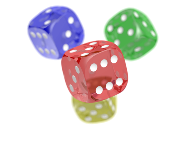 Colorful dice rolling Blank Meme Template