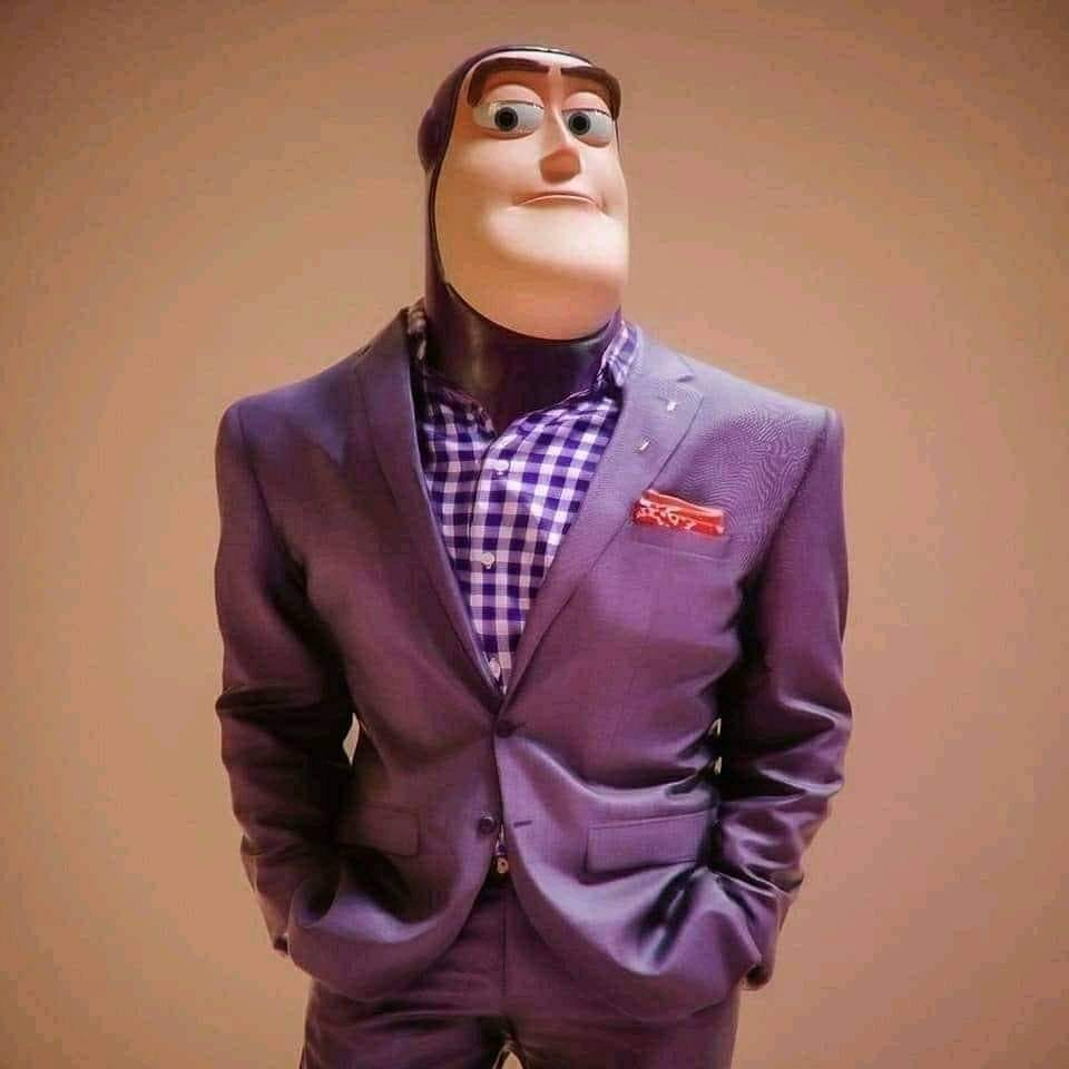 Buzz Lightyear in a suit Blank Meme Template