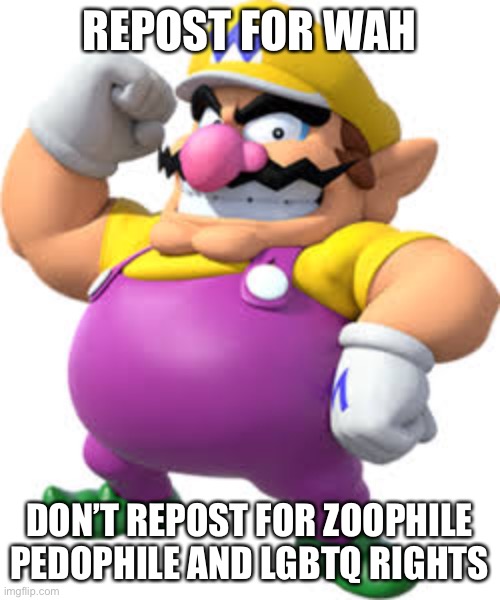 REPOST FOR WAH; DON’T REPOST FOR ZOOPHILE PEDOPHILE AND LGBTQ RIGHTS | made w/ Imgflip meme maker