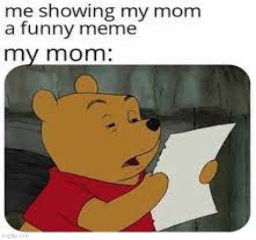 image tagged in winnie the pooh,mom,confused | made w/ Imgflip meme maker