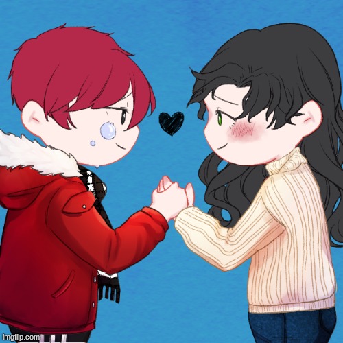 When HJ and Jenny first met :) | image tagged in ship,jenny x hj,picrew | made w/ Imgflip meme maker