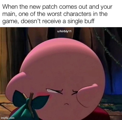 Sad Kirbo | image tagged in repost | made w/ Imgflip meme maker