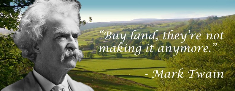 High Quality Mark Twain buy land quote Blank Meme Template