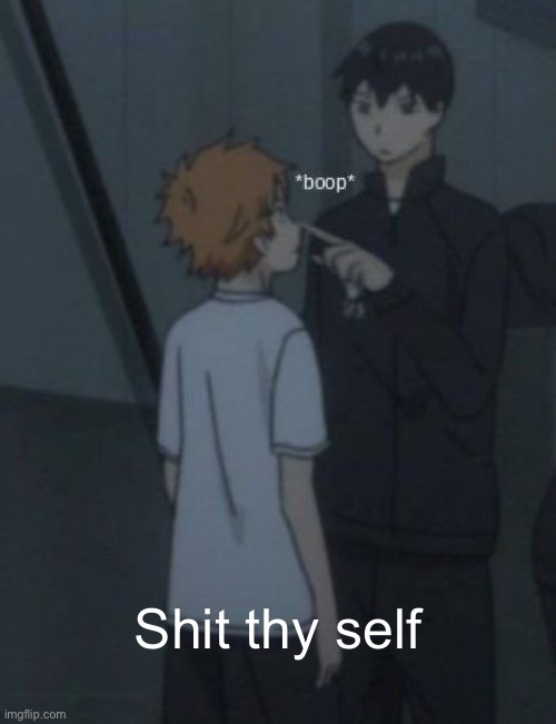 Boop | Shit thy self | image tagged in boop | made w/ Imgflip meme maker