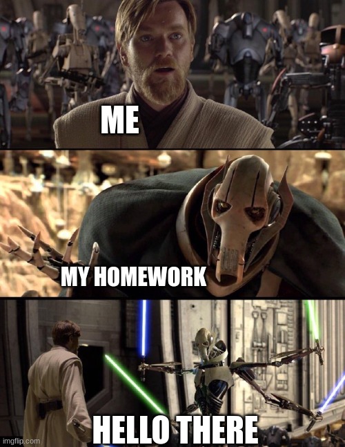 star wars homework meme