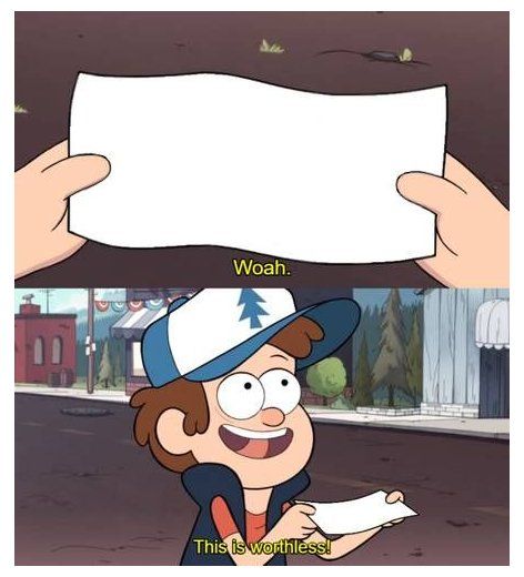 High Quality Worthless Meme Blank Meme Template