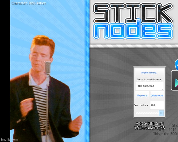 stick nodes rickrolled me | made w/ Imgflip meme maker