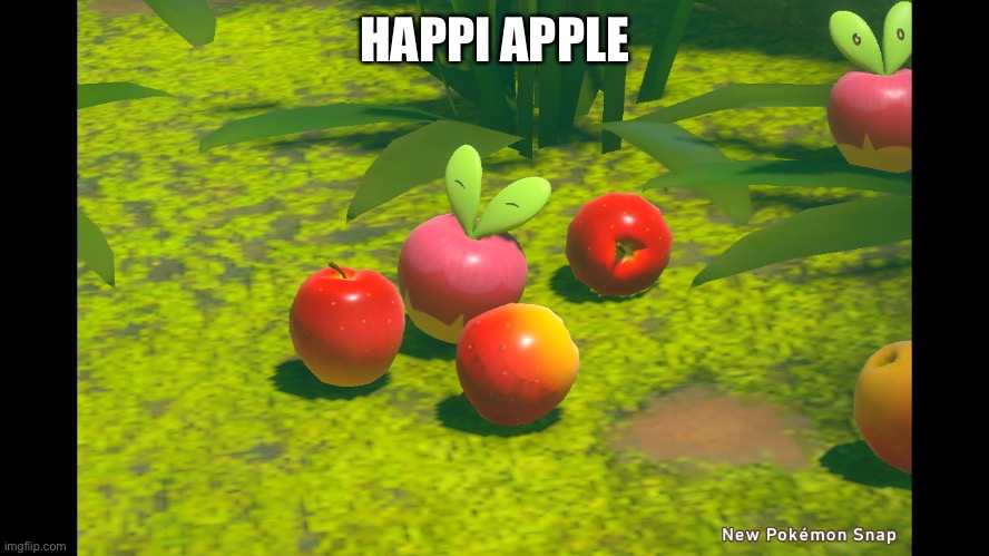 Applin is happi | HAPPI APPLE | made w/ Imgflip meme maker