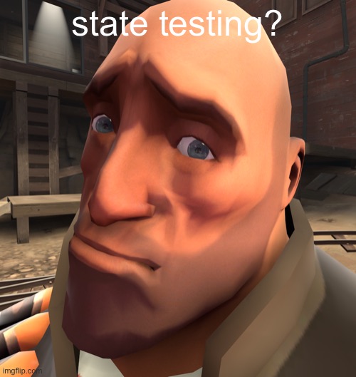 no anime? | state testing? | image tagged in no anime | made w/ Imgflip meme maker