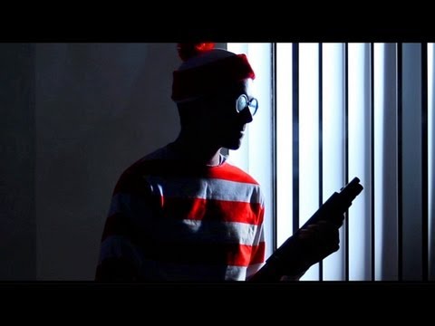Waldo with gun Blank Meme Template