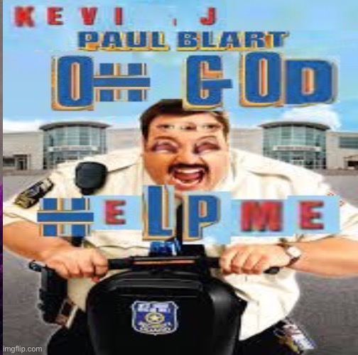 MALL COP | image tagged in oh god | made w/ Imgflip meme maker
