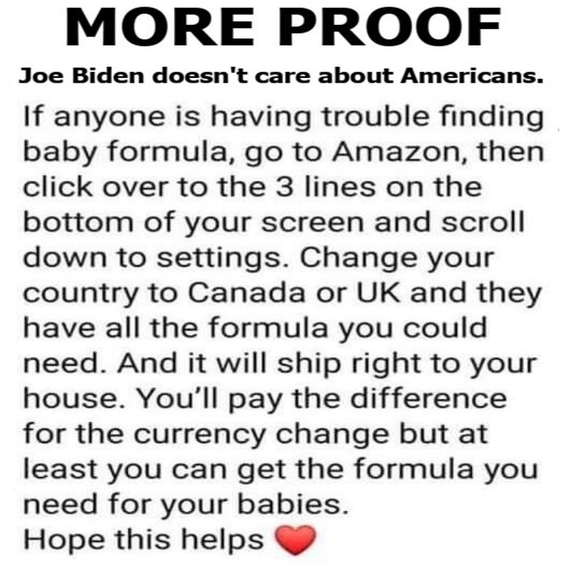 More PROOF your government doesn't have your best interests in mind. | image tagged in impeach joe biden,lets go brandon,baby formula,babies lives matter,newborns lives matter,government corruption | made w/ Imgflip meme maker