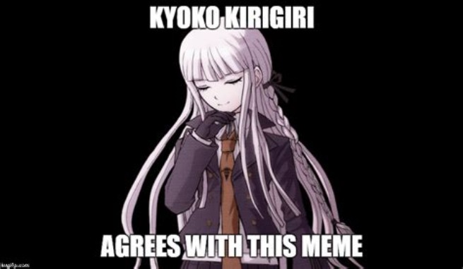 Kyoko Kirrigiri agrees with this meme | image tagged in kyoko kirrigiri agrees with this meme | made w/ Imgflip meme maker