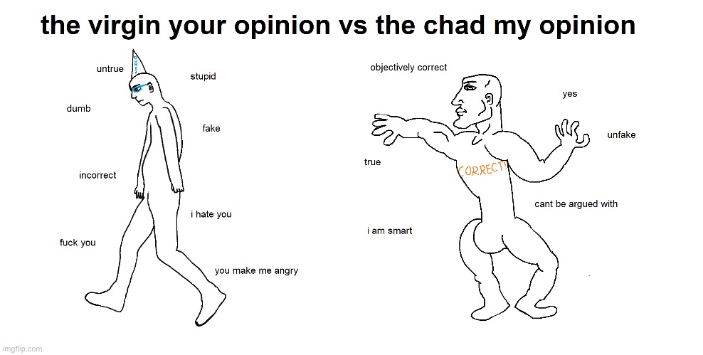 my opinion > your opinion | made w/ Imgflip meme maker