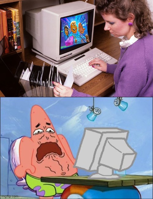 image tagged in patrick star cringing | made w/ Imgflip meme maker