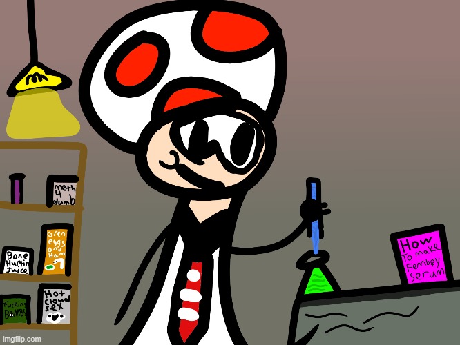 toad in da lab what will he make | made w/ Imgflip meme maker