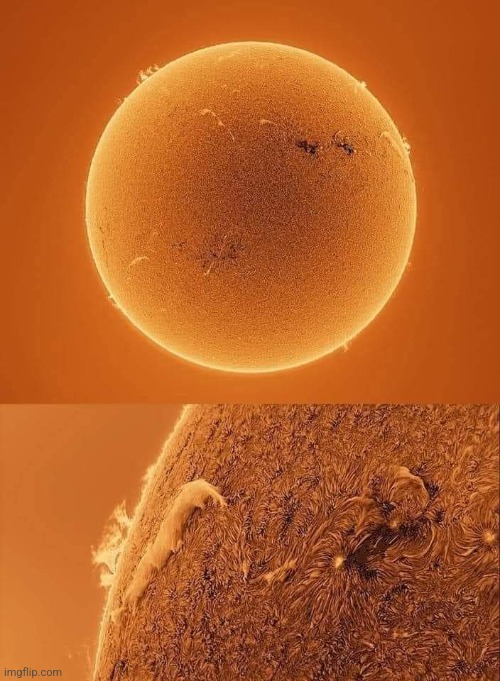 The Sun (high resolution and magnified)  credit: Arturo Buenrostro | image tagged in sun,high resolution,magnified,awesome,photography | made w/ Imgflip meme maker