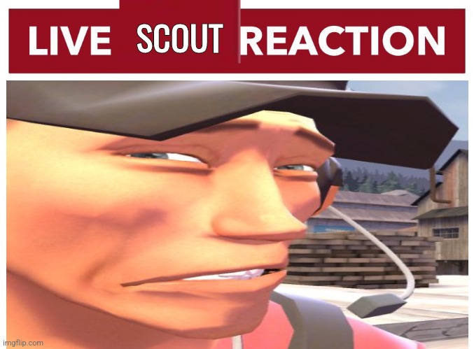 Live scout reaction Blank Meme Template