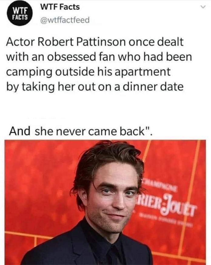 High Quality Robert Pattinson Dinner Date Blank Meme Template