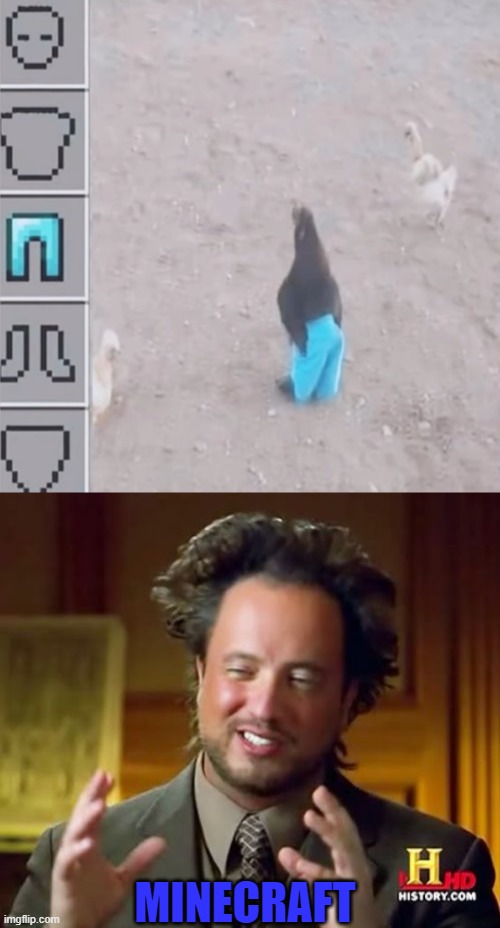 MINECRAFT | image tagged in memes,ancient aliens,minecraft | made w/ Imgflip meme maker