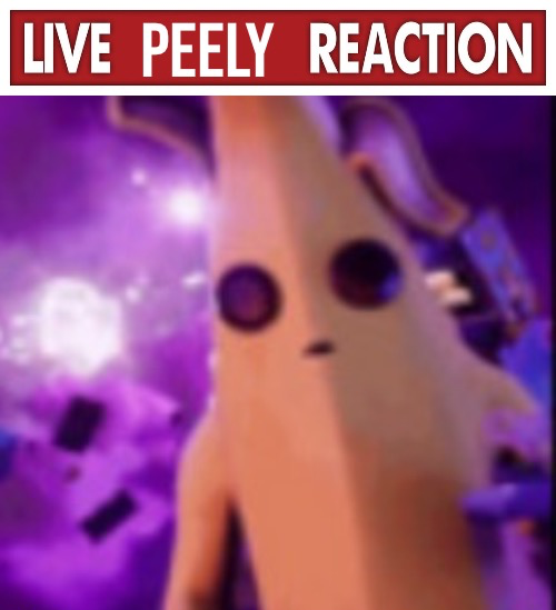 High Quality Live Peely reaction Blank Meme Template