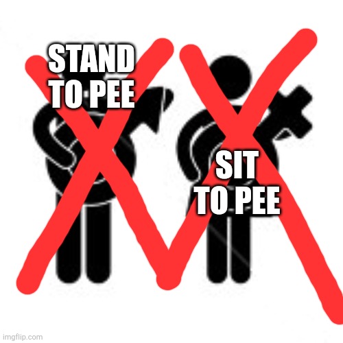 Democrats being woke | STAND TO PEE; SIT TO PEE | image tagged in there is only two | made w/ Imgflip meme maker