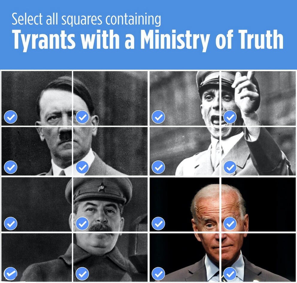 Select all squares containing Tyrants with a Ministry of Truth | image tagged in tyrants,ministry of truth,adolf hitler,joseph goebbels,joseph stalin,fuck joe biden | made w/ Imgflip meme maker