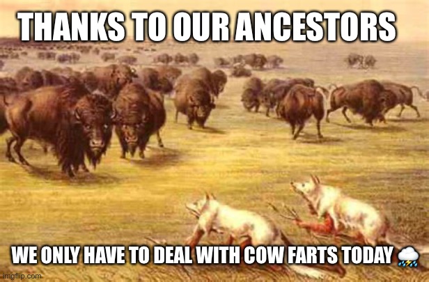 Chicken Soup 4 Climate Change https://youtu.be/9n05dOUE9DI | THANKS TO OUR ANCESTORS; WE ONLY HAVE TO DEAL WITH COW FARTS TODAY ⛈ | image tagged in neo | made w/ Imgflip meme maker