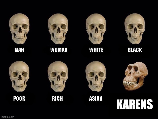 empty skulls of truth | KARENS | image tagged in empty skulls of truth | made w/ Imgflip meme maker