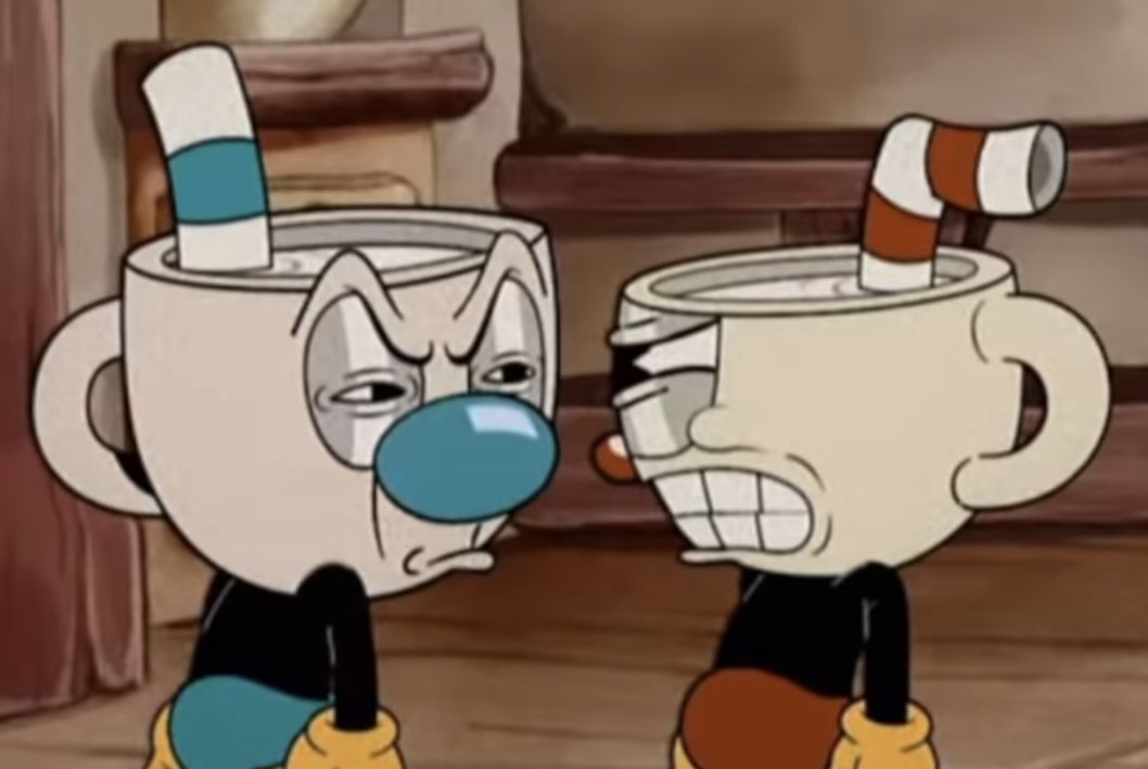Cuphead and Mugman Blank Meme Template