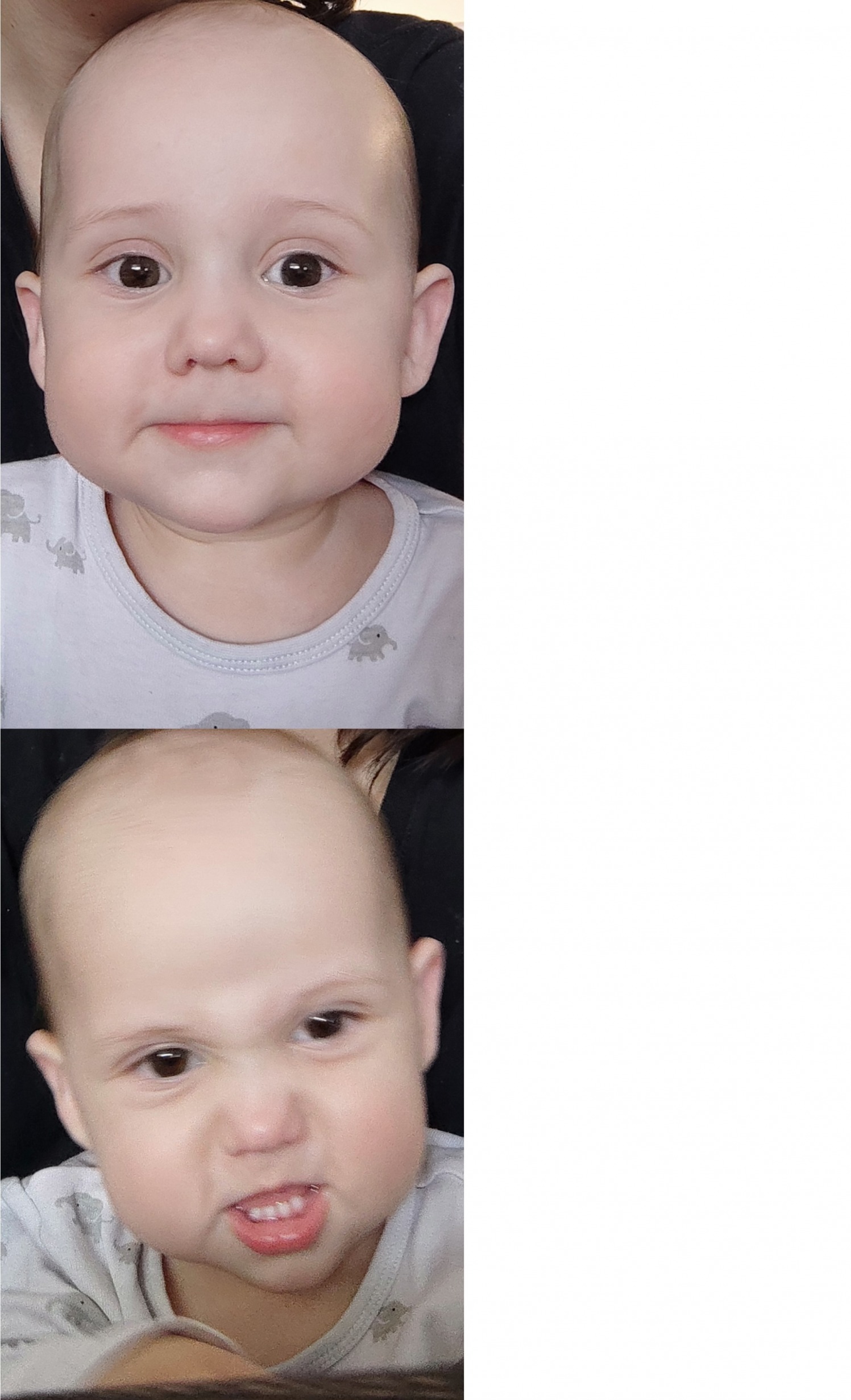 High Quality Calm Angry Baby Blank Meme Template