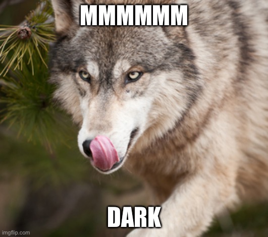 Wolf dark | MMMMMM; DARK | image tagged in yummy,dark | made w/ Imgflip meme maker