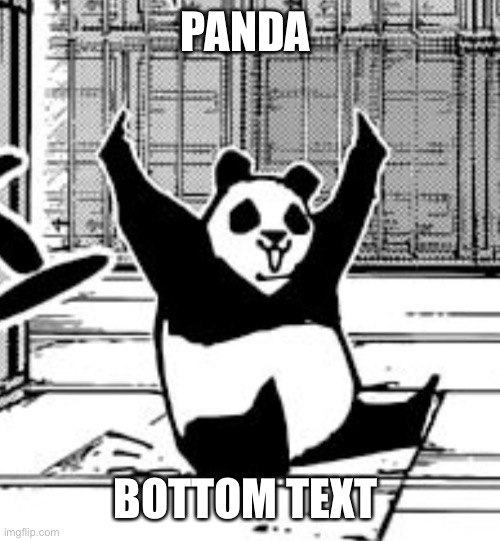 PANDA; BOTTOM TEXT | made w/ Imgflip meme maker