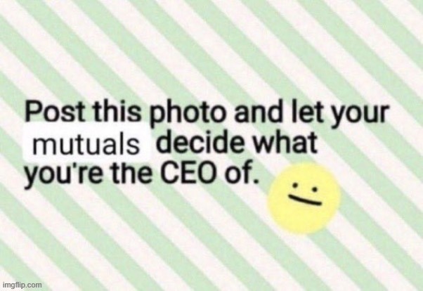 Virtualizer note: CEO of cringe | made w/ Imgflip meme maker