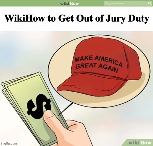 ITS EASY ONLY 2 STEPS WITH PICTURES | image tagged in jury duty,maga | made w/ Imgflip meme maker