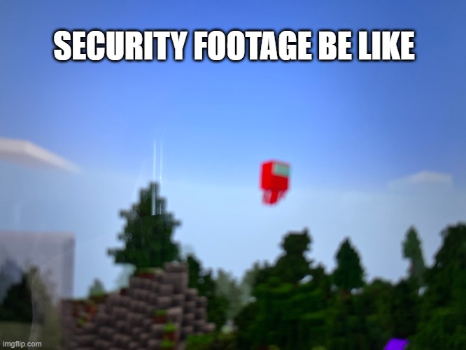 Amogus | SECURITY FOOTAGE BE LIKE | image tagged in among us | made w/ Imgflip meme maker