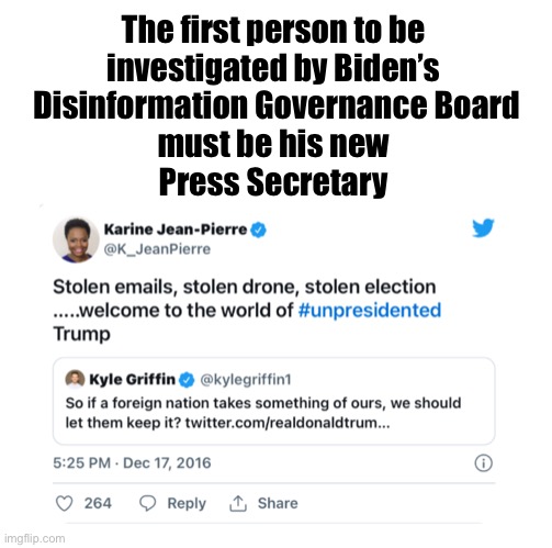 Ministry of Truth | The first person to be 
investigated by Biden’s 
Disinformation Governance Board
must be his new 
Press Secretary | image tagged in biden,psaki | made w/ Imgflip meme maker