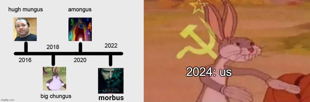 2024: us | image tagged in bugs bunny communist | made w/ Imgflip meme maker