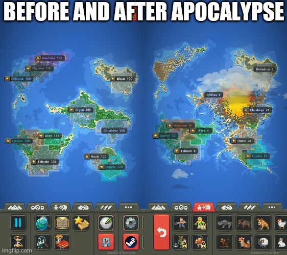 BEFORE AND AFTER APOCALYPSE | made w/ Imgflip meme maker