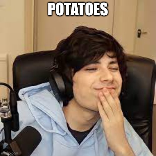 Yes Potatoes |  POTATOES | image tagged in georgenotfound,dsmp,potatoes | made w/ Imgflip meme maker
